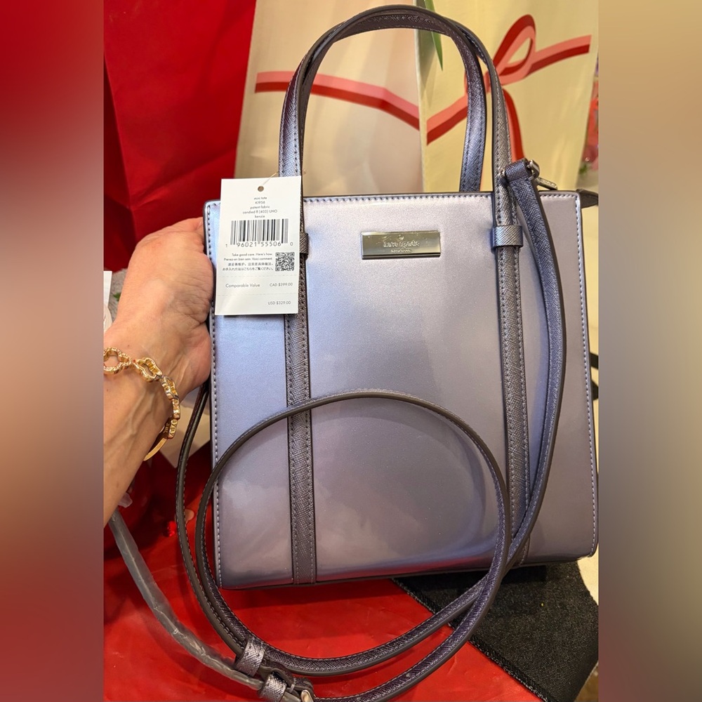 NWT KATE SPADE KENZIE MINI LILAC TOTE - Picture 3 of 7